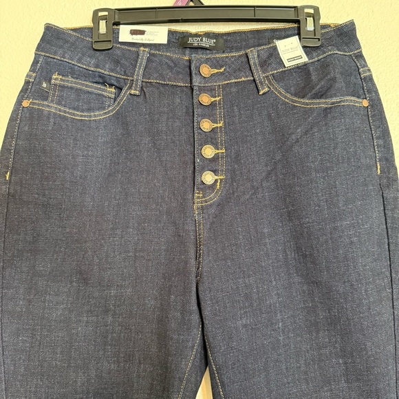 NWT Judy Blue Los Angeles Womens Button Fly Skinny Jeans High Waist size 14W - Picture 2 of 11